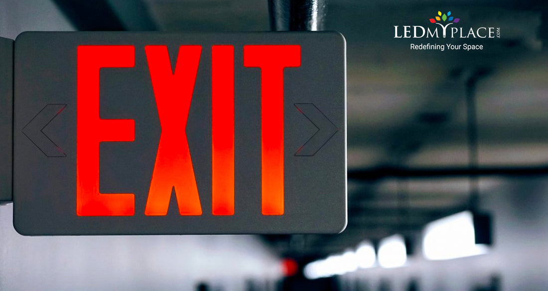 illuminated emergency exit sign