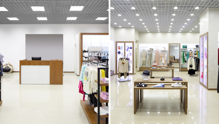 What's the difference between a LED panel and a LED downlight?