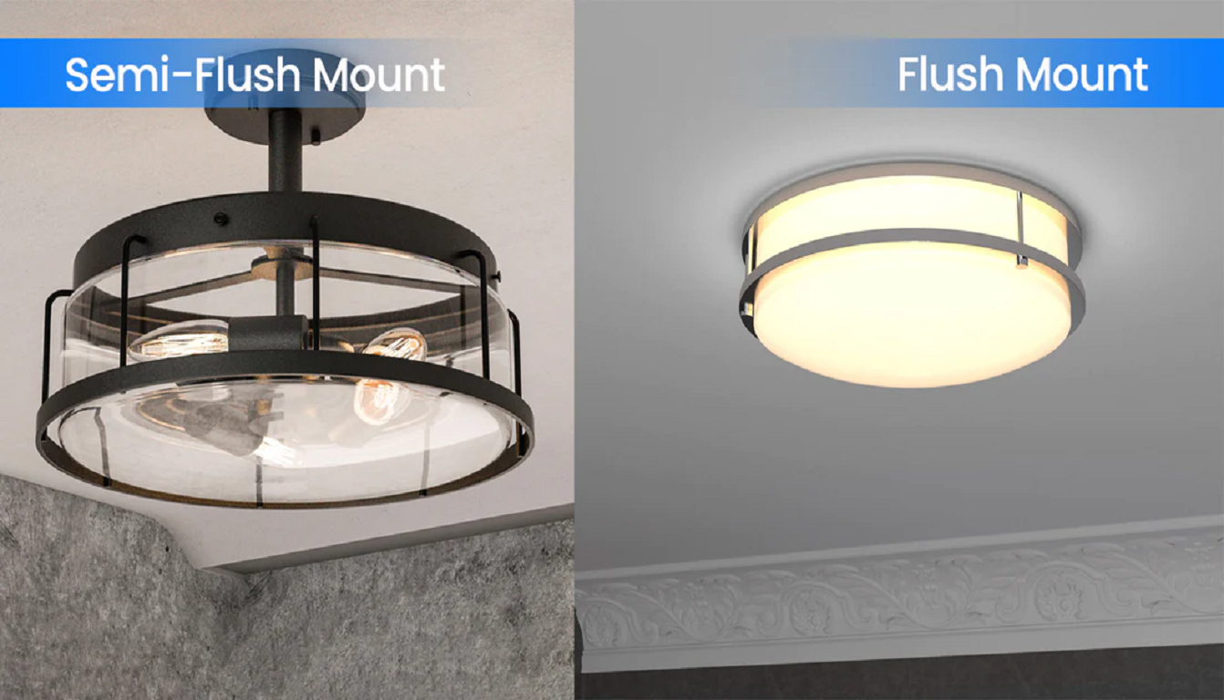 Everything You Need to know about Semi-Flush Mount and Flush Mount