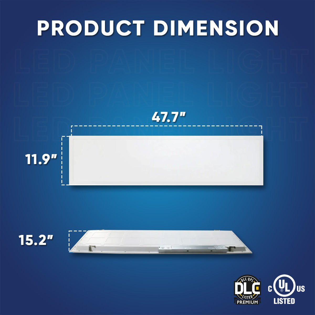 1 - ft x 4 - ft LED Panel Light 20/30/40 Watt Adjustable, 4000K/5000K/6500K CCT Changeable, Dip Switch, 0 - 10V Dim, 120 - 277V, ETL, DLC 5.1, Recessed Back - lit Fixture - LEDMyPlace