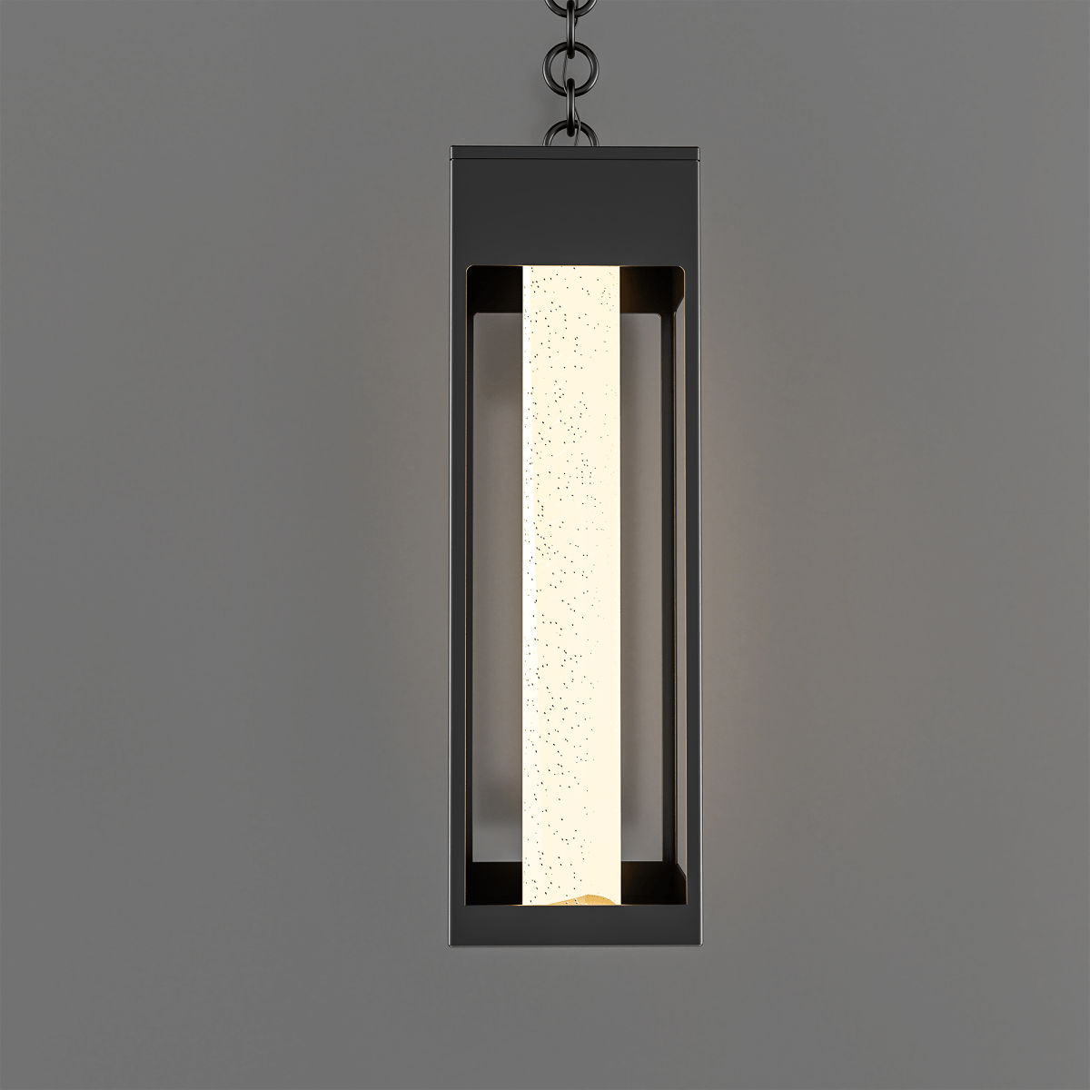 1 - Light LED Integrated Black Outdoor Ceiling Light, 11W 3CCT, Bubble Glass, Pendant - LEDMyPlace