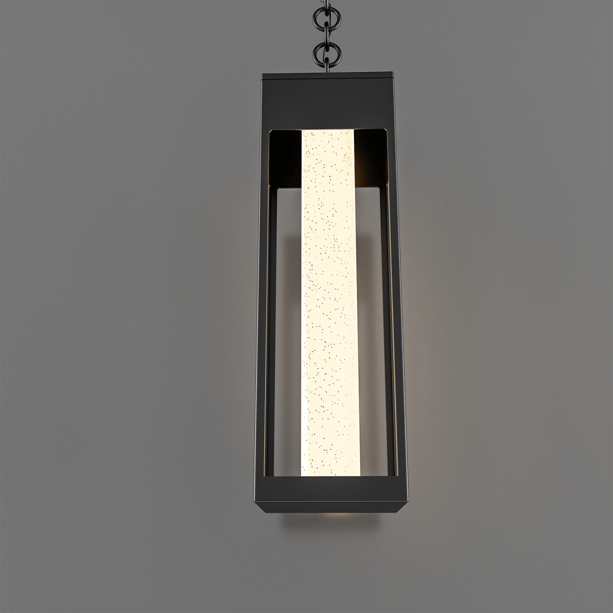 1 - Light LED Integrated Black Outdoor Ceiling Light, 11W 3CCT, Bubble Glass, Pendant - LEDMyPlace