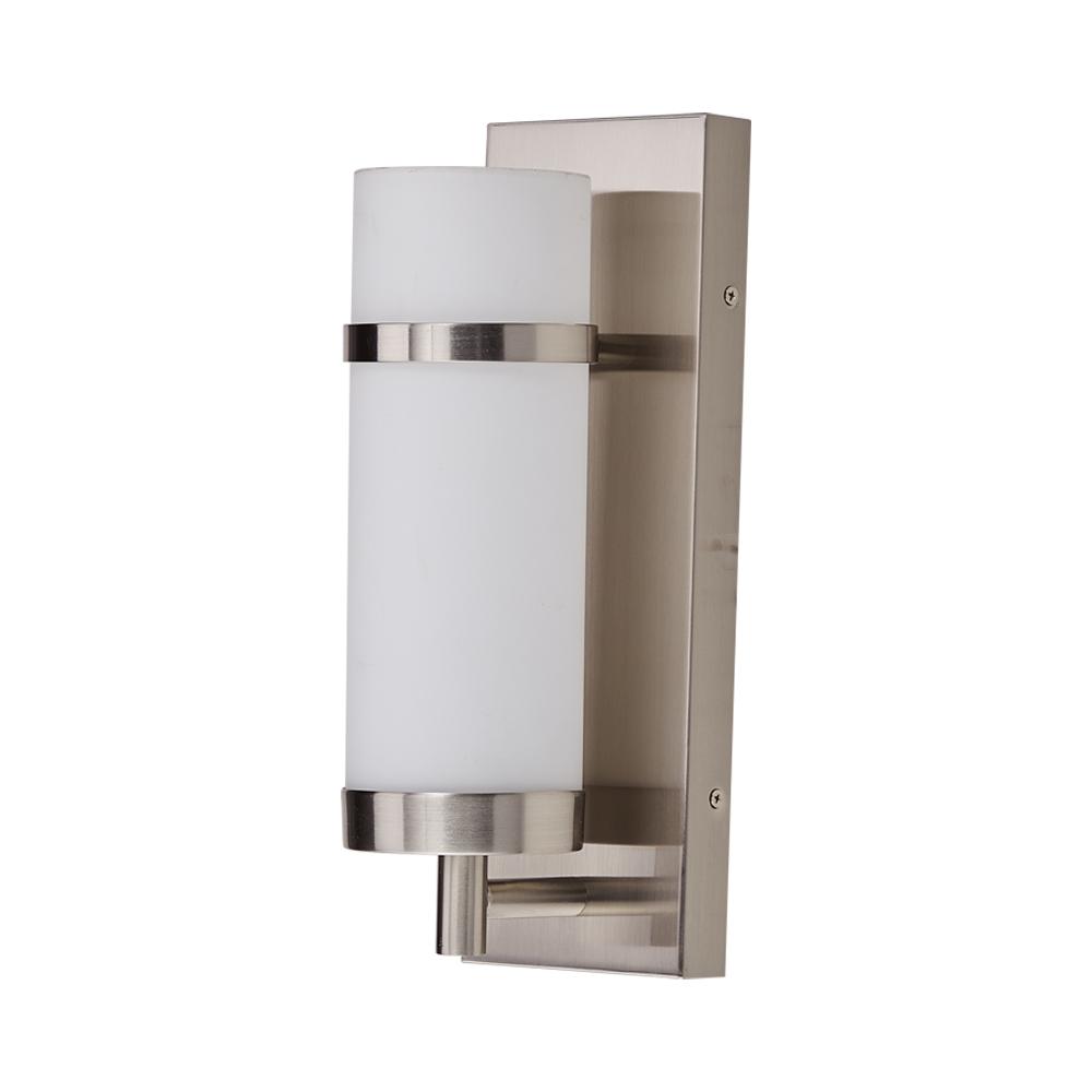 1 - Light, Oil Rubbed Bronze/Satin Nickel Finish Wall Sconce with White Glass shade, Wall Mounted Lamps for Home Hotel Corridor Restaurant - LEDMyPlace