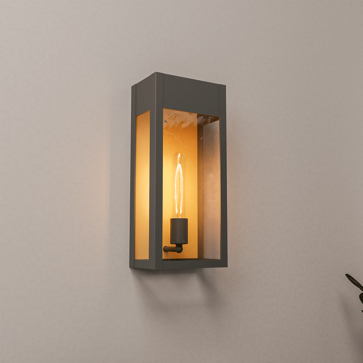 1 - Light, Outdoor Wall Sconce Light, Outdoor Lantern, E26 Socket 1X60W, Clear Glass Panels, Matte Black, 18" H x 7 1/2" W, Extends 5 1/2" from the wall - LEDMyPlace