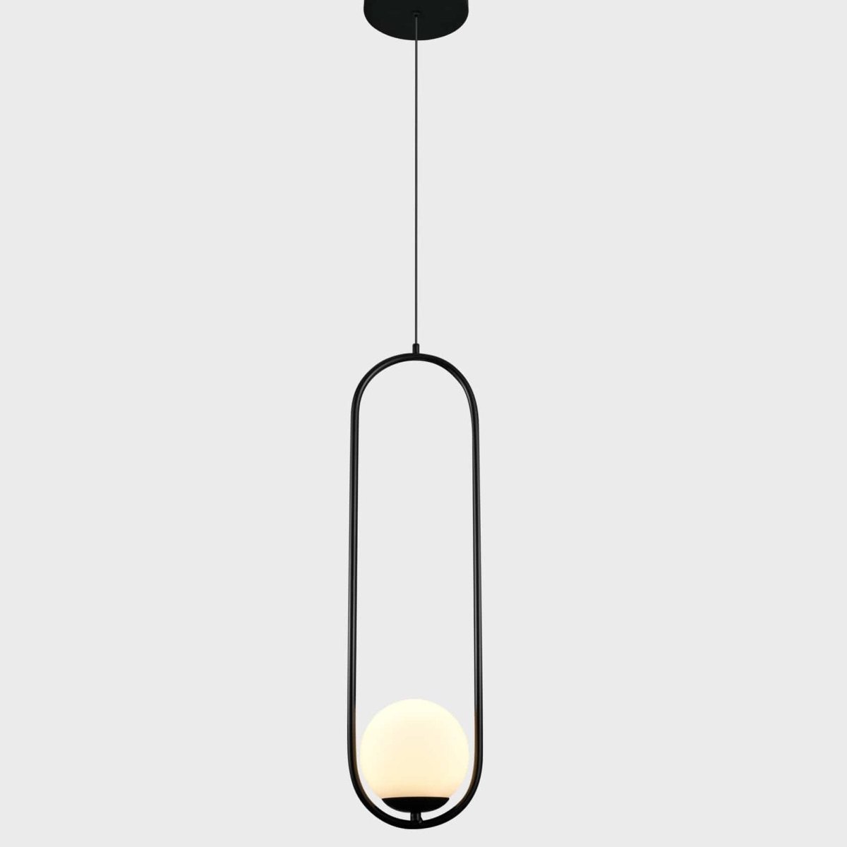 1 - Light, Single Bell Pendant Chandelier, 9W, 3000K, Matte Black Body Finish, Dimmable - LEDMyPlace