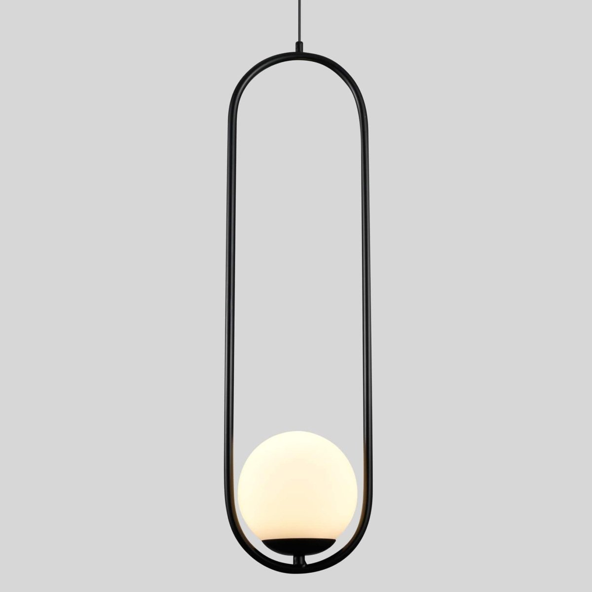 1 - Light, Single Bell Pendant Chandelier, 9W, 3000K, Matte Black Body Finish, Dimmable - LEDMyPlace