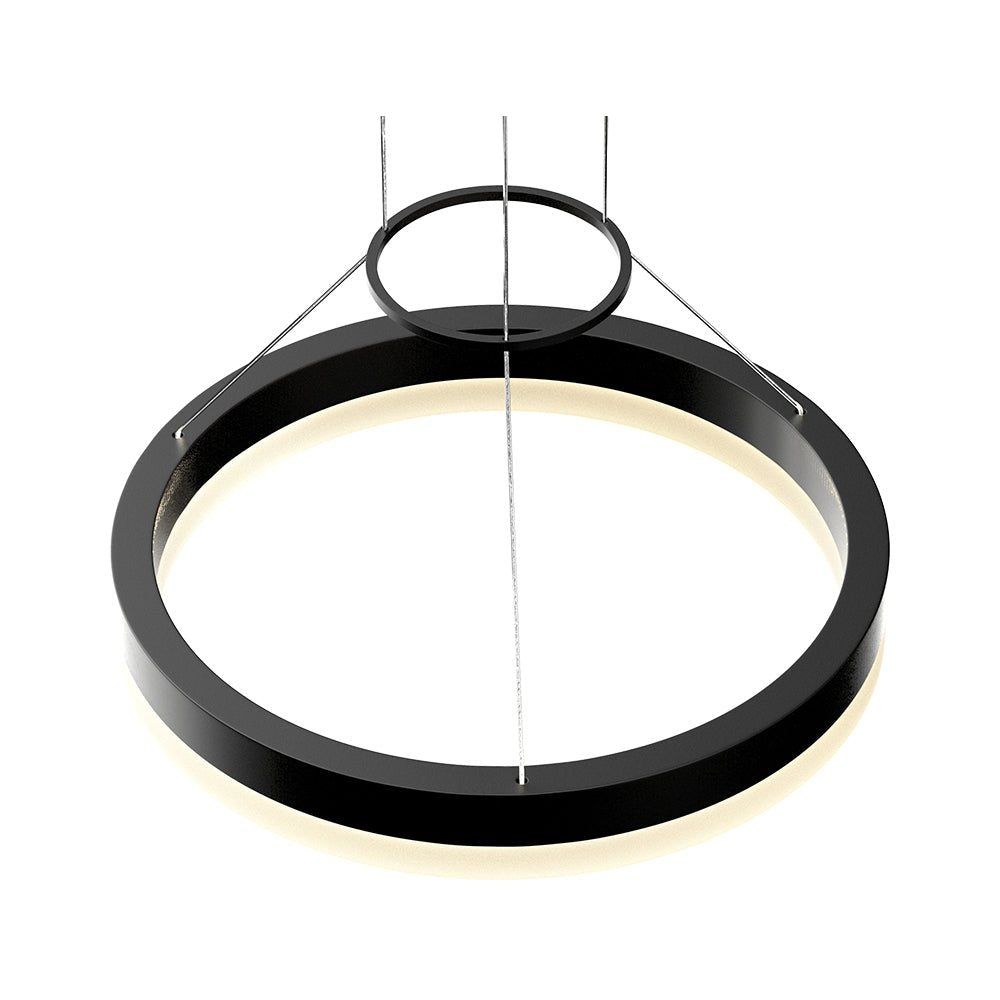 1 - Ring, Modern Nature White LED Pendant Light, 29W, 3000K, 1532LM, Dimmable, Diameter 17.7''×55'' - LEDMyPlace