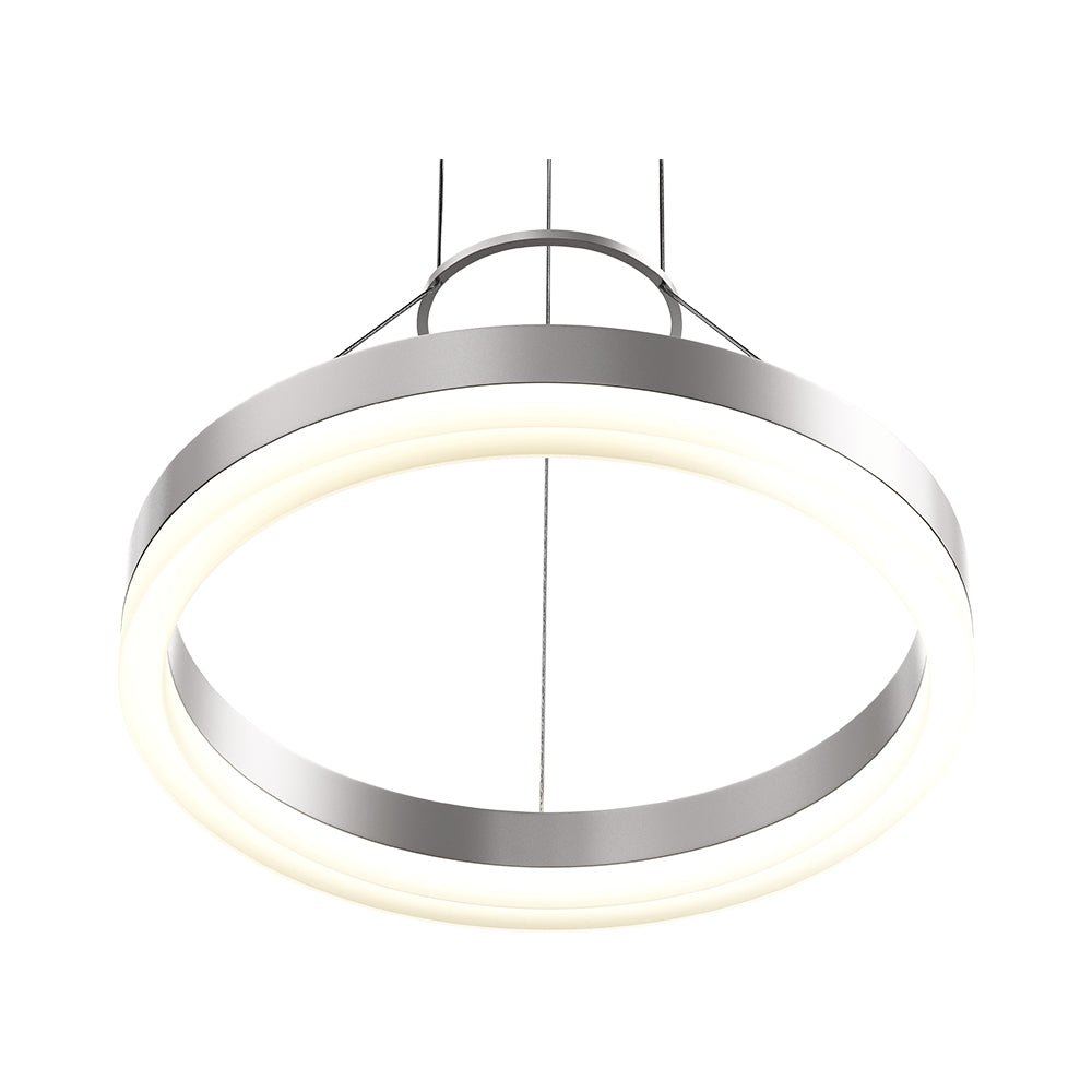 1 - Ring, Modern Nature White LED Pendant Light, 29W, 3000K, 1532LM, Dimmable, Diameter 17.7''×55'' - LEDMyPlace