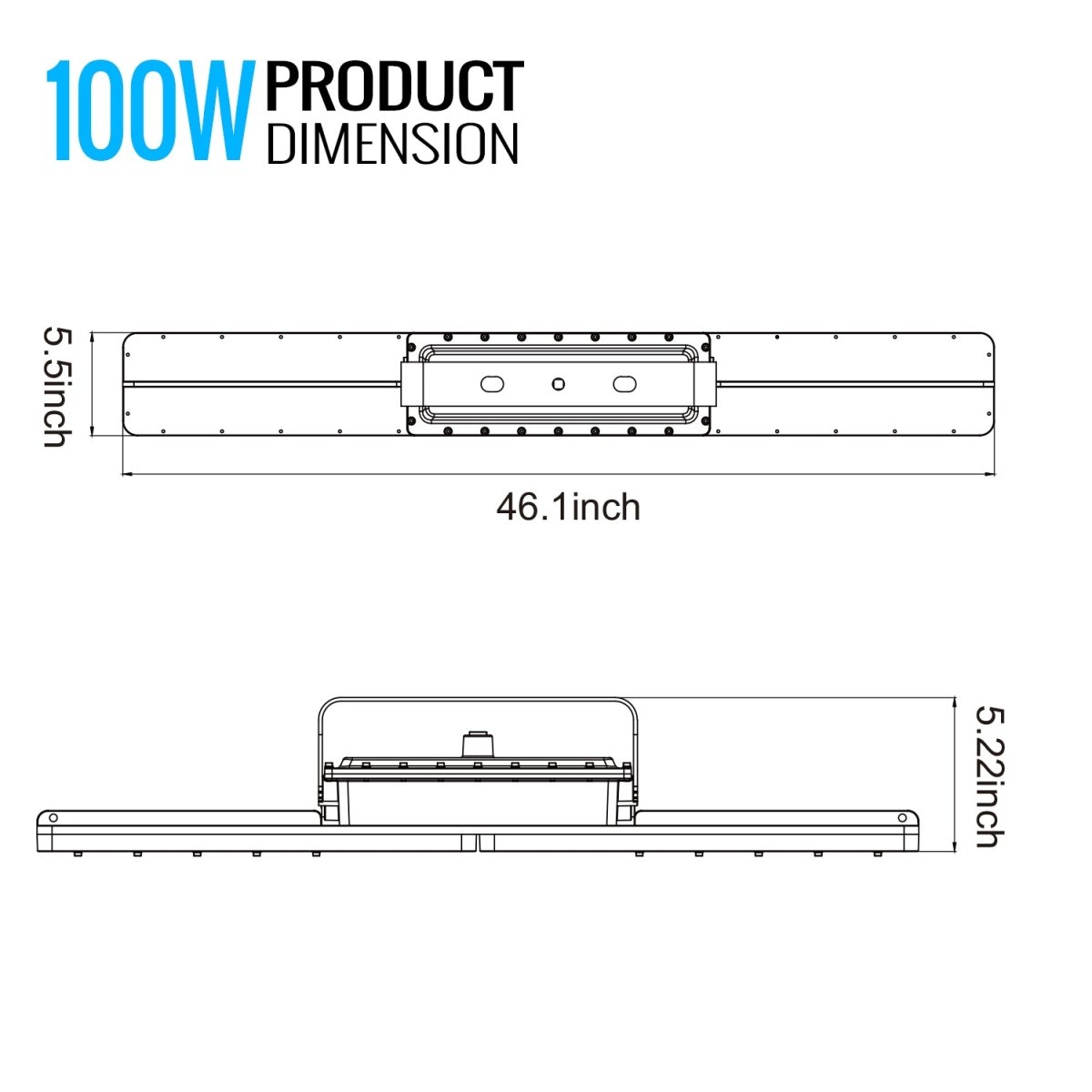 100 Watt 4FT LED Explosion Proof Linear Light, I Series, Dimmable, 5000K, 14000LM, AC100 - 277V, IP66, Hazardous Location Lighting Fixtures - LEDMyPlace