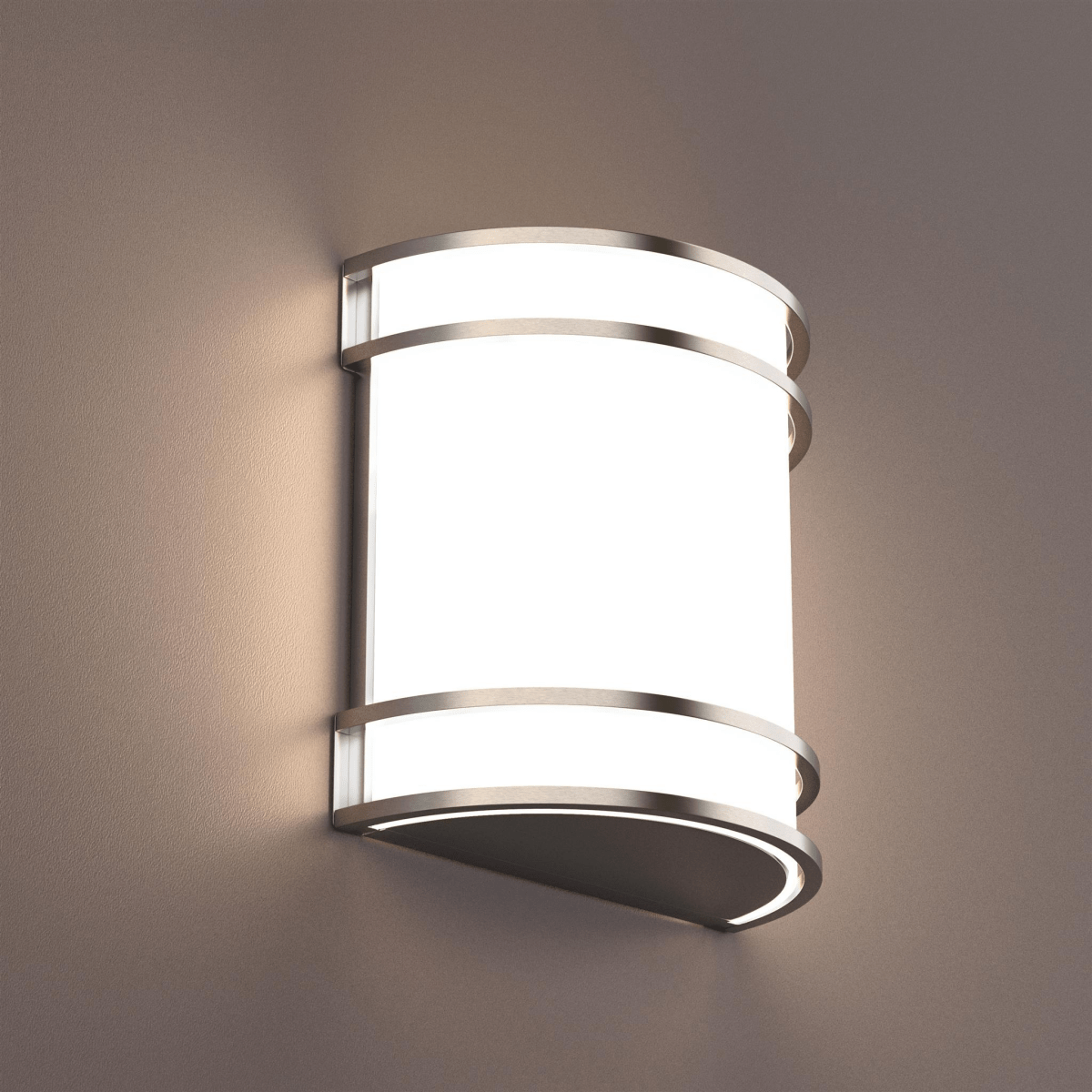 10.25" Dimmable Half Cylinder LED Wall Sconce BN Color, 17W, 1100 Lumens, AC120V, For Living Room, Bedroom, Hallway, Kitchen - LEDMyPlace