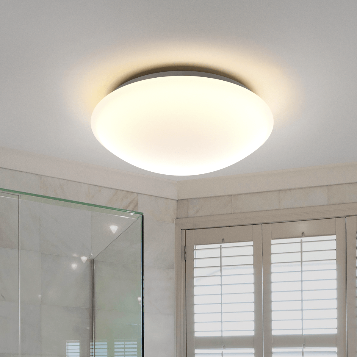 10.5 Inch Mushroom Shape LED Flush Mount Ceiling Light - 12.5 Watt, 1050 Lumens - Dimmable - Round Ceiling Light