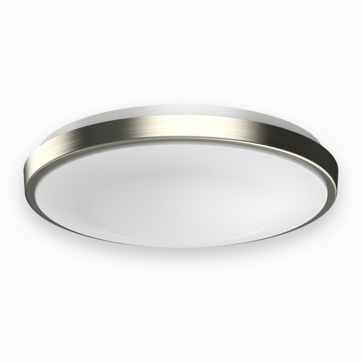 11 in. Round Brushed Nickel Dimmable Flush Mount Ceiling Light, Single Ring, 1050 Lumens, Power 15W, 3 Color Switchable (3000K/4000K/5000K)