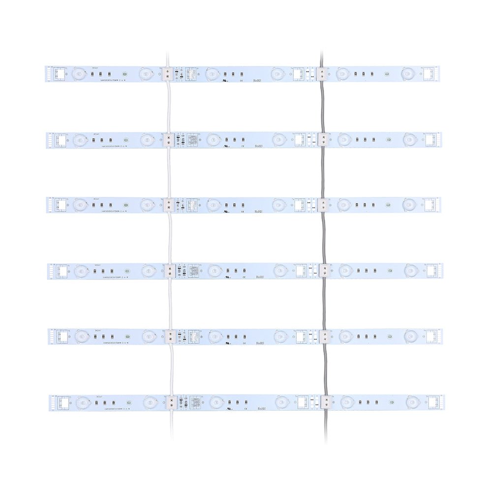12 - Pcs Flexible LED Back Lighting Series With Tape Adhesive Backside, DC24V, 6W/bar, 600LM, 7000K, IP33, UL, RoHS Listed, Pure White - LEDMyPlace