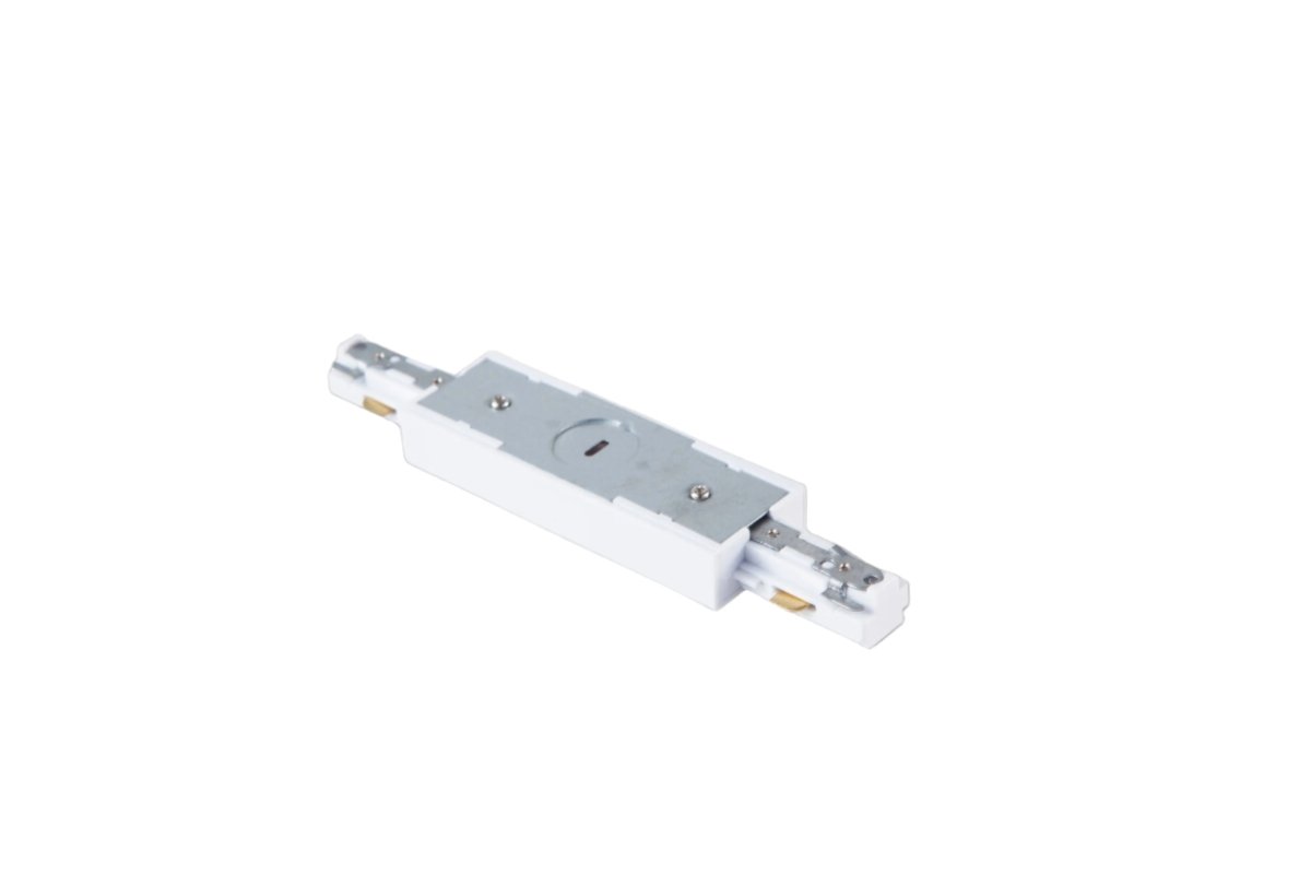 120 - Volt H Track Lighting Single Circuit 3 - Wire Track Connector in White Finish - LEDMyPlace