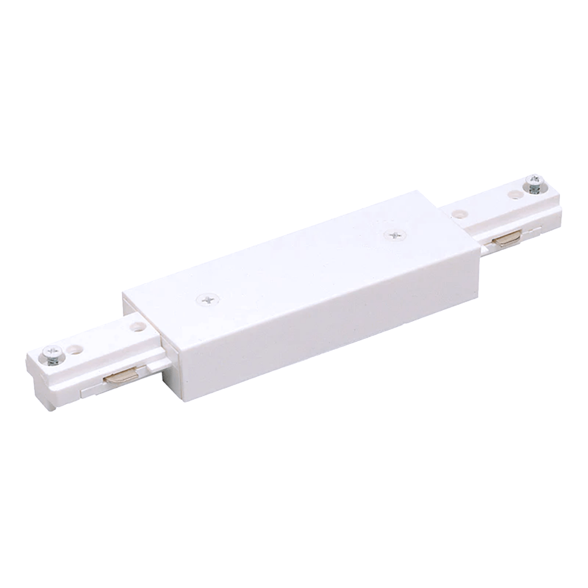 120 - Volt H Track Lighting Single Circuit 3 - Wire Track Connector in White Finish - LEDMyPlace