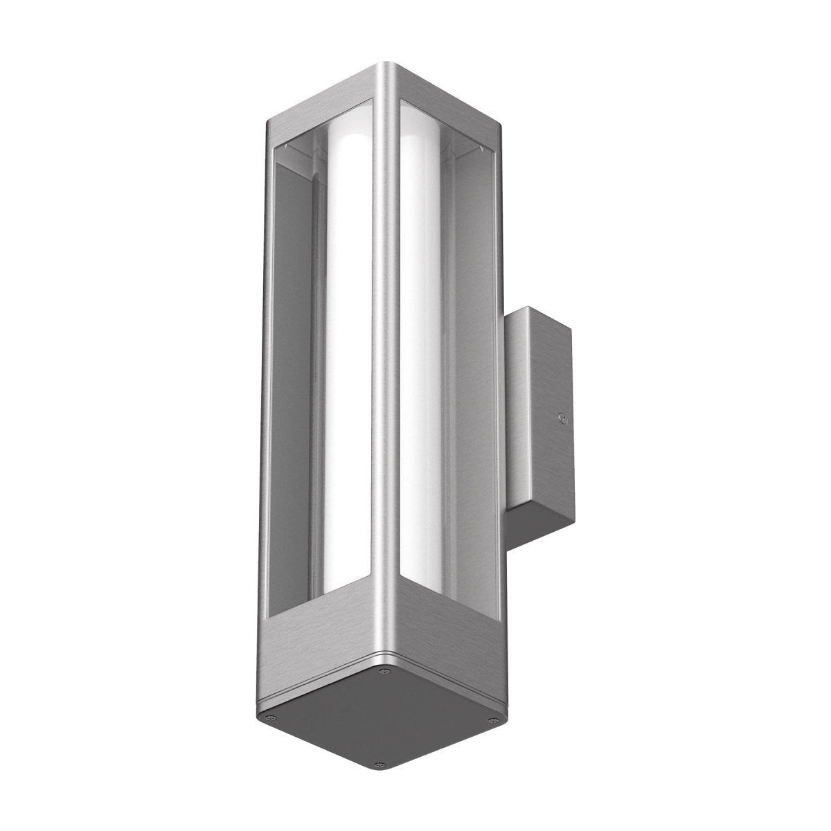 12W Modern LED Outdoor Wall Sconce Light, Silver Finish, Dimmable, ETL Listed - Wet Location - LEDMyPlace