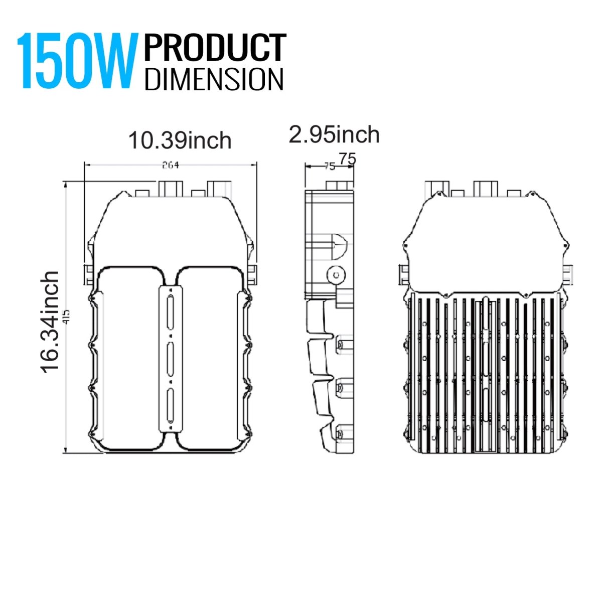 150 Watt LED Explosion Proof Area Light, STA124 Series, Dimmable, 5000K, 19500LM, AC100 - 277V, IP66, Hazardous Location Lighting Fixtures - LEDMyPlace