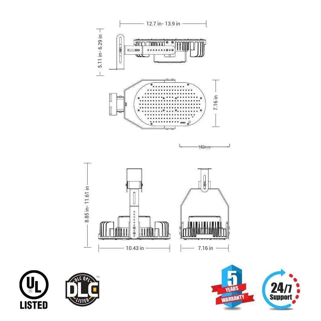 150 Watt LED Retrofit Kit (Metal Halide Equal 525 Watt Replacement) 5700K Daylight, Retrofit Lights for Parking Lot - LEDMyPlace