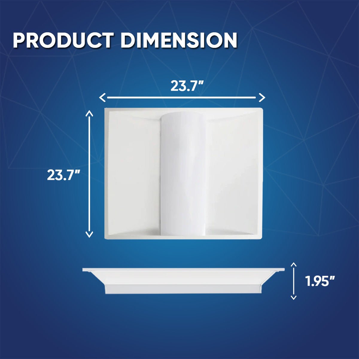 2 ft. x 2 ft. LED Center Basket Troffers, 20W/30W/40W Switchable, 4000K/5000K/6500K CCT Changeable, Dip Switch, 0 - 10V Dim, 100V - 277V, ETL, DLC 5.1 Listed, Recessed Light Fixtures - LEDMyPlace