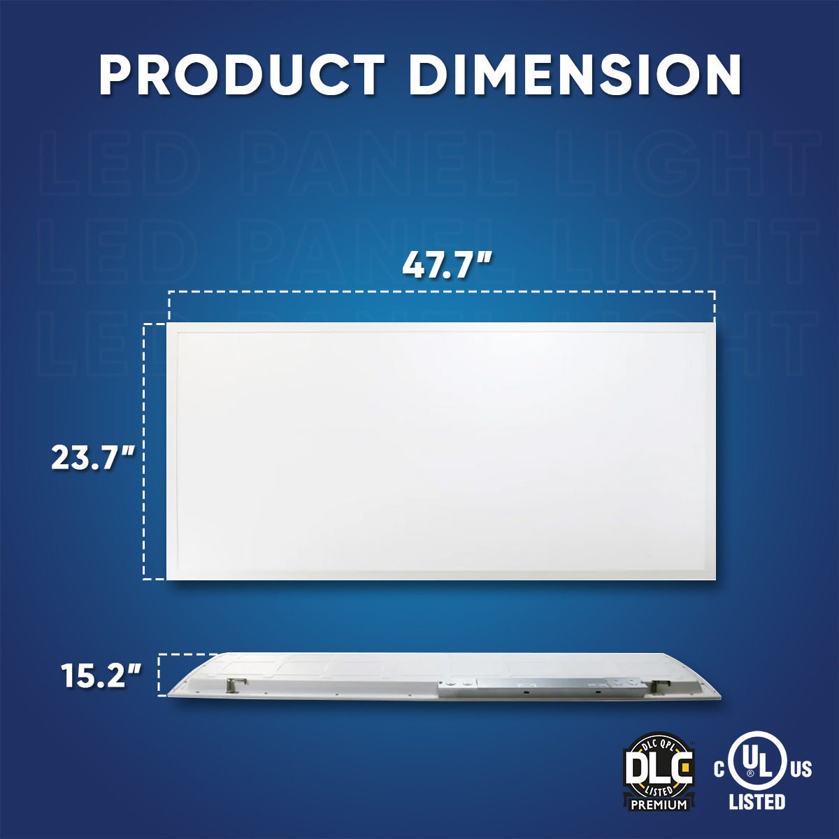 2 - ft x 4 - ft LED Panel Light 50/60/72 Watt Adjustable, 4000K/5000K/6500K CCT Changeable, Dip Switch, 0 - 10V Dim, 120 - 277V, ETL, DLC 5.1, Recessed Back - lit, LED Drop Ceiling Lights - LEDMyPlace