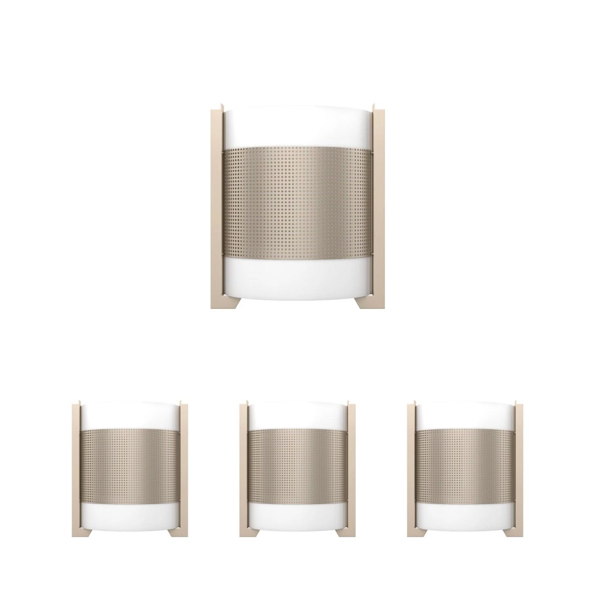 2 - Light Brushed Nickel Wall Sconce, White Glass shade, Dimension: W10"xH11.75"xE4" - LEDMyPlace