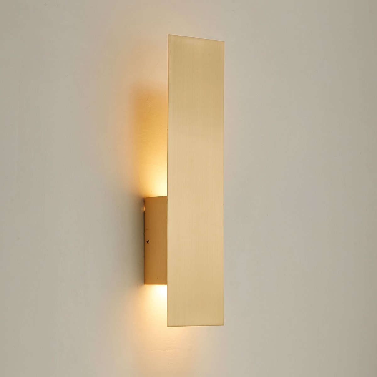 2 - Lights, Decorative Wall Sconce with Frosted Glass Diffuser, Dimension W 5 x H 20 x E 3.5 Inch - LEDMyPlace