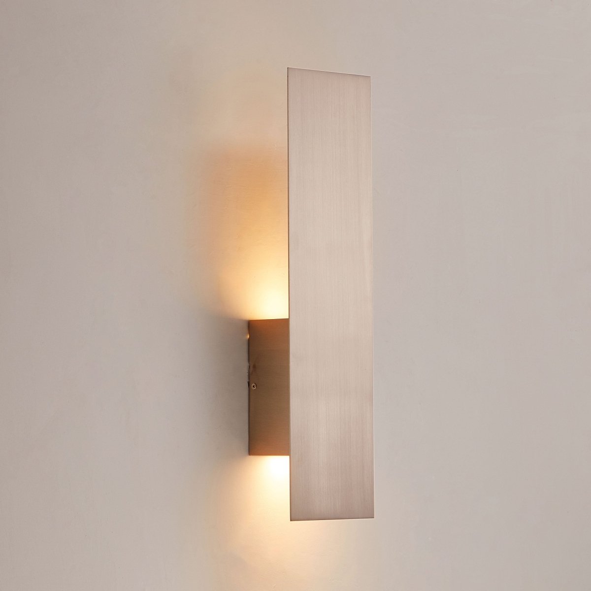 2 - Lights, Decorative Wall Sconce with Frosted Glass Diffuser, Dimension W 5 x H 20 x E 3.5 Inch - LEDMyPlace