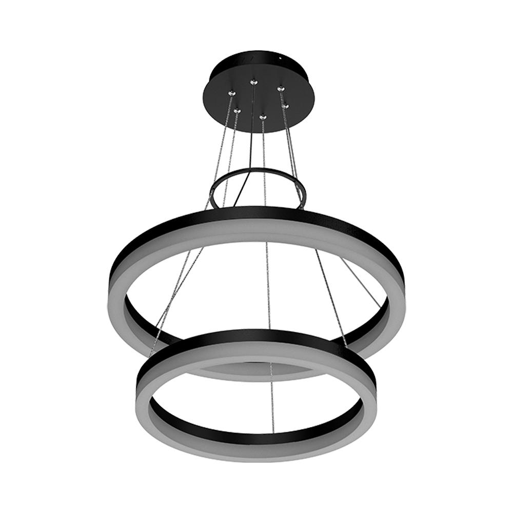 2 - Ring, Modern LED Chandelier, 78W, 120V, 3000K, 3985LM, Dimmable - LEDMyPlace