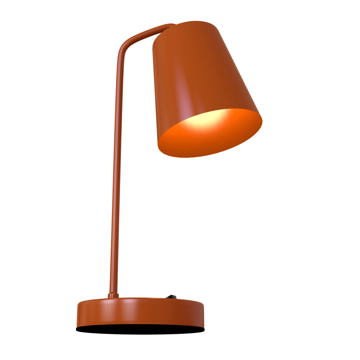 22" Metal Task Lamp, E26 1 x 60W (Bulb Not Included), Material Iron, Finish/color - Orange - LEDMyPlace