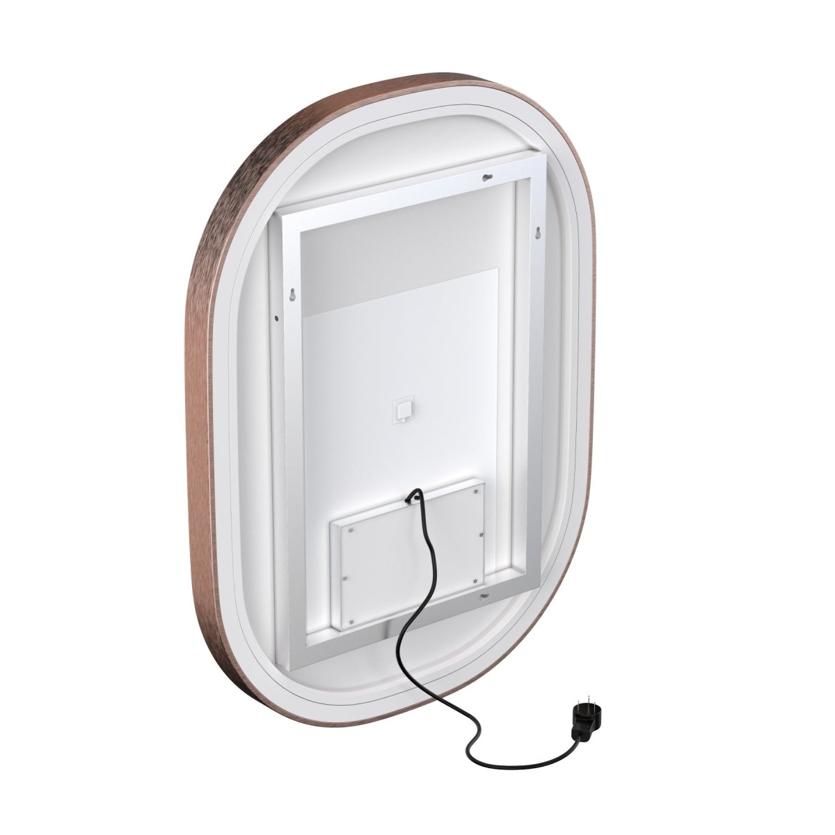 24 in. X 36 in. LED Lighted Bathroom Vanity Mirror with Rose Gold Frame, Anti - Fog, CRI 90+, Adjustable Color Temperature & Remembrance, Lighted Makeup Mirrors, Evo Style - LEDMyPlace