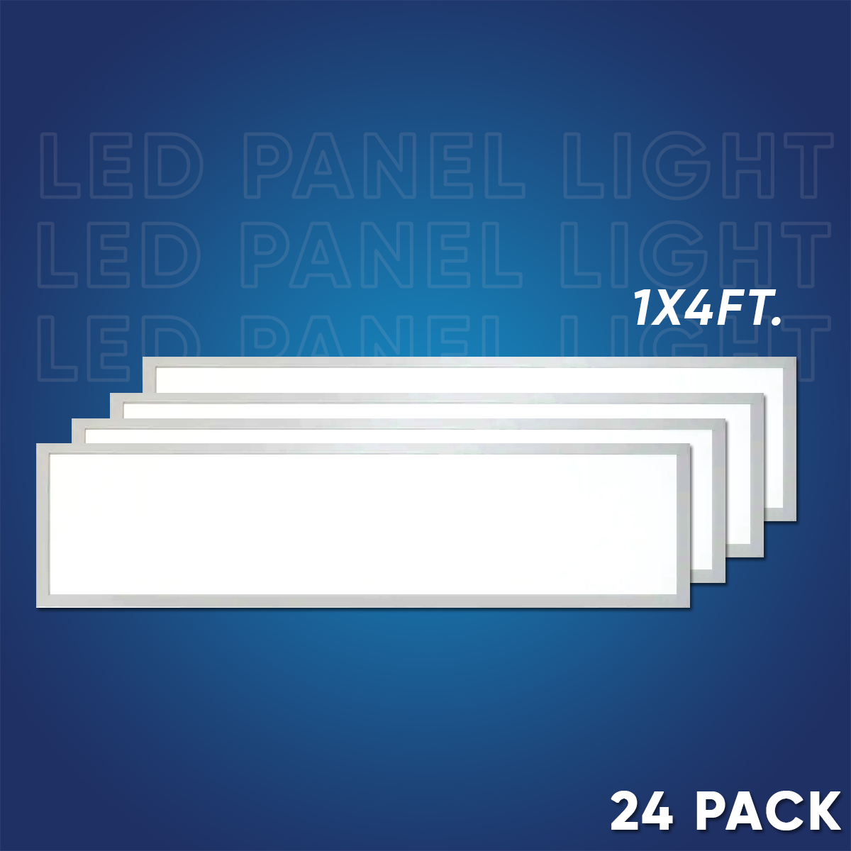 1-ft x 4-ft LED Panel Light 20/30/40 Watt Adjustable, 4000K/5000K/6500K CCT Changeable, Dip Switch, 0-10V Dim, 120-277V, ETL, DLC 5.1, Recessed Back-lit Fixture