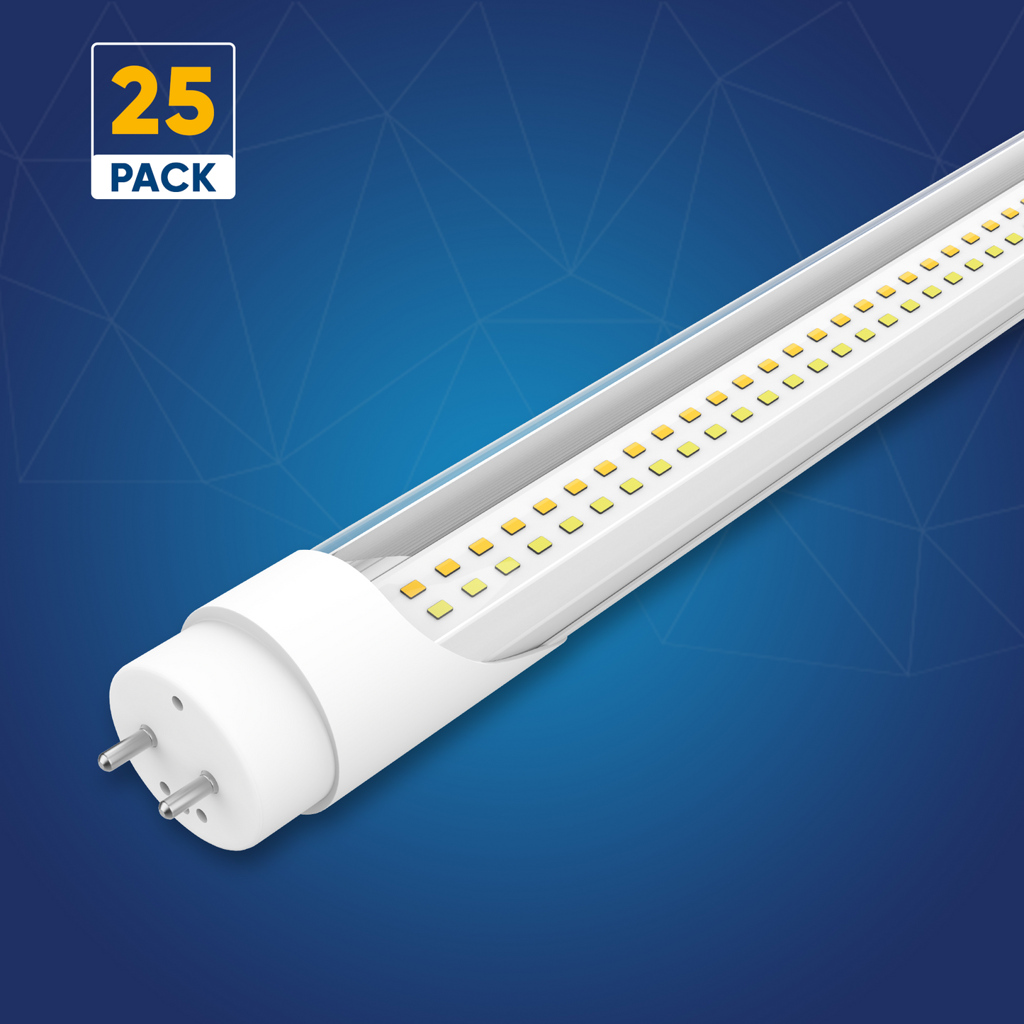 Hybrid T8 4ft LED Tube/Bulb - 22w/20w/18w/15w/12w/10w Wattage Adjustable, 130lm/w, 3000k/3500k/4000k/5000k/ 6000k/6500k CCT Changeable, Clear, Base G13, Single End/Double End Power - Ballast Compatible or Bypass