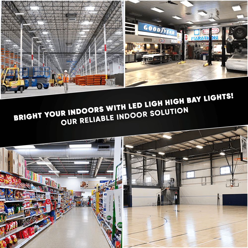 2FT LED Linear High Bay Shop Light, 110W, 5700K, 15000LM, 120 - 277VAC, 0 - 10V Dim, UL DLC Listed, Linear Hanging Light for Warehouse Workshops - 2 Pack - LEDMyPlace