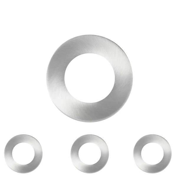 3 - Pack Trim Only For Magnetic LED Puck Light, Brushed Nickel - LEDMyPlace