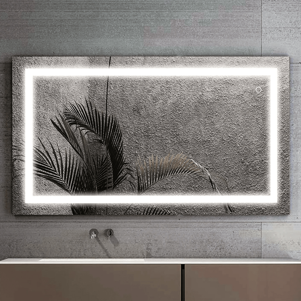 36 in. x 48 in. LED Lighted Bathroom Vanity Mirror, CRI 90+, On/Off Touch Switch & CCT Changeable With Remembrance, With Defogger, Both Vertical and Horizontal Wall Mounted Way, Inner Window Style - LEDMyPlace