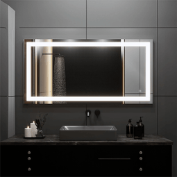 36 in. x 48 in. Vanity Mirror with Lights, Anti-Fog, CRI 90+, Makeup Mirror with Lights, Touch Switch Control, CCT Adjustable With Remembrance, LED Mirror for Bathroom, Inner Window Style