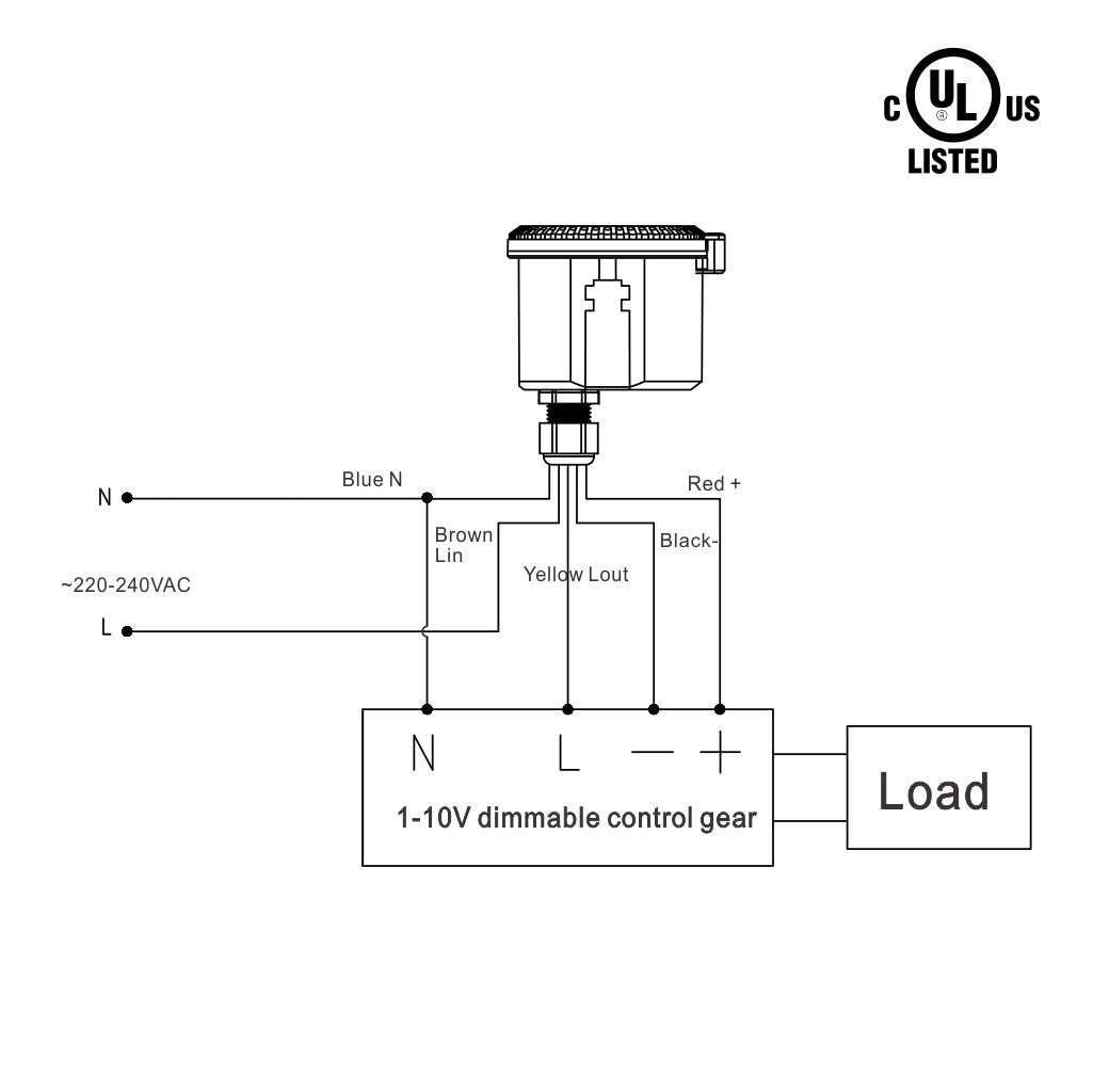 360° 3 Step Dimming Motion & Daylight Sensor for Linear High bay - 49ft max height - Frosted - LEDMyPlace