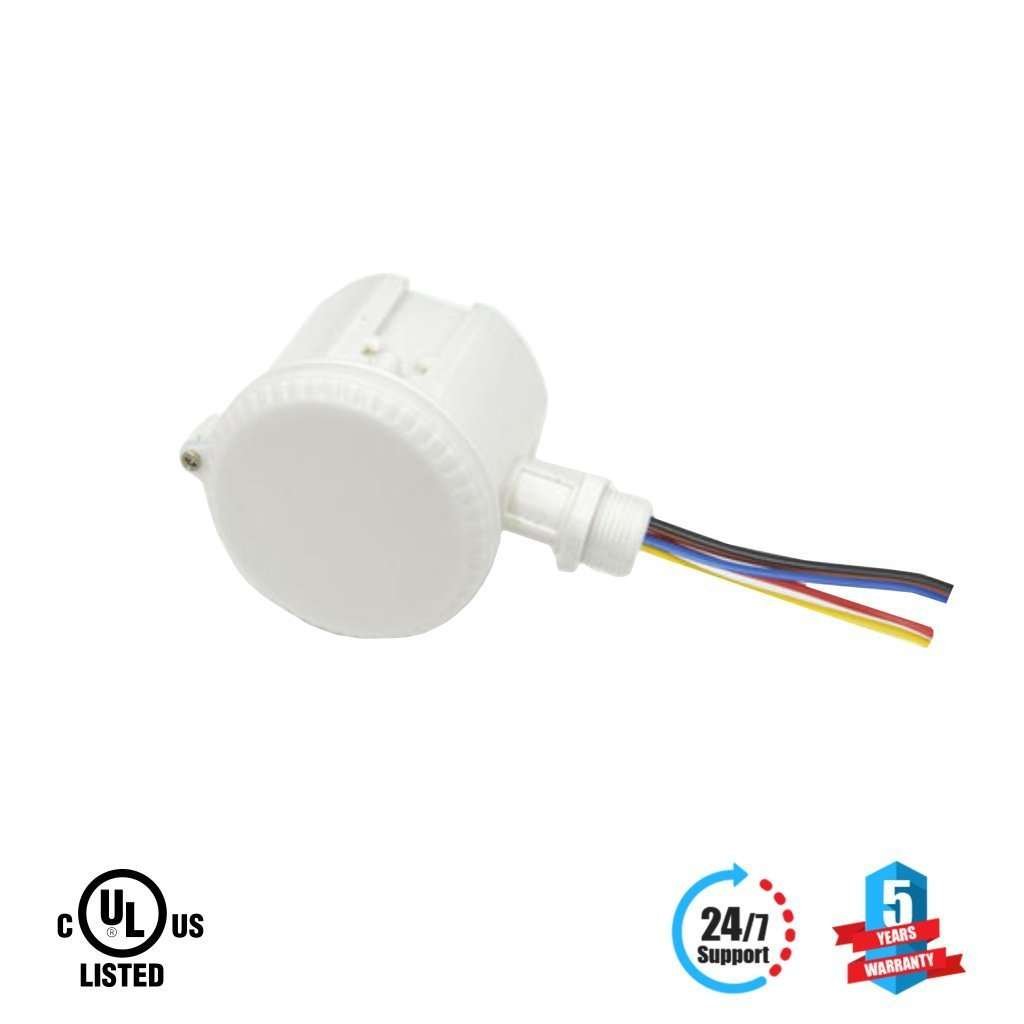 360° 3 Step Dimming Motion & Daylight Sensor for Linear High bay - 49ft max height - Frosted - LEDMyPlace