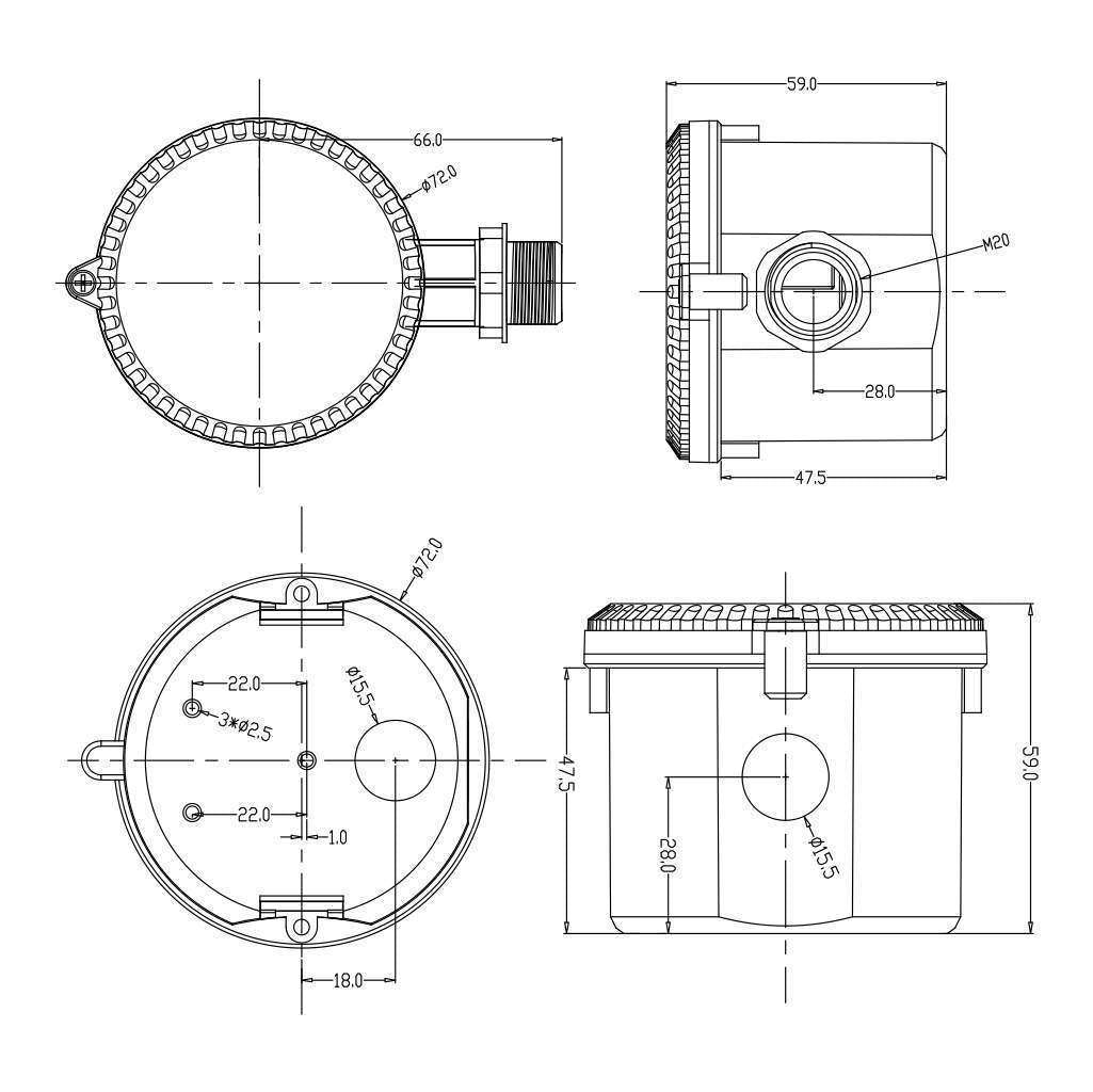 360° 3 Step Dimming Motion & Daylight Sensor for Linear High bay - 49ft max height - Frosted - LEDMyPlace