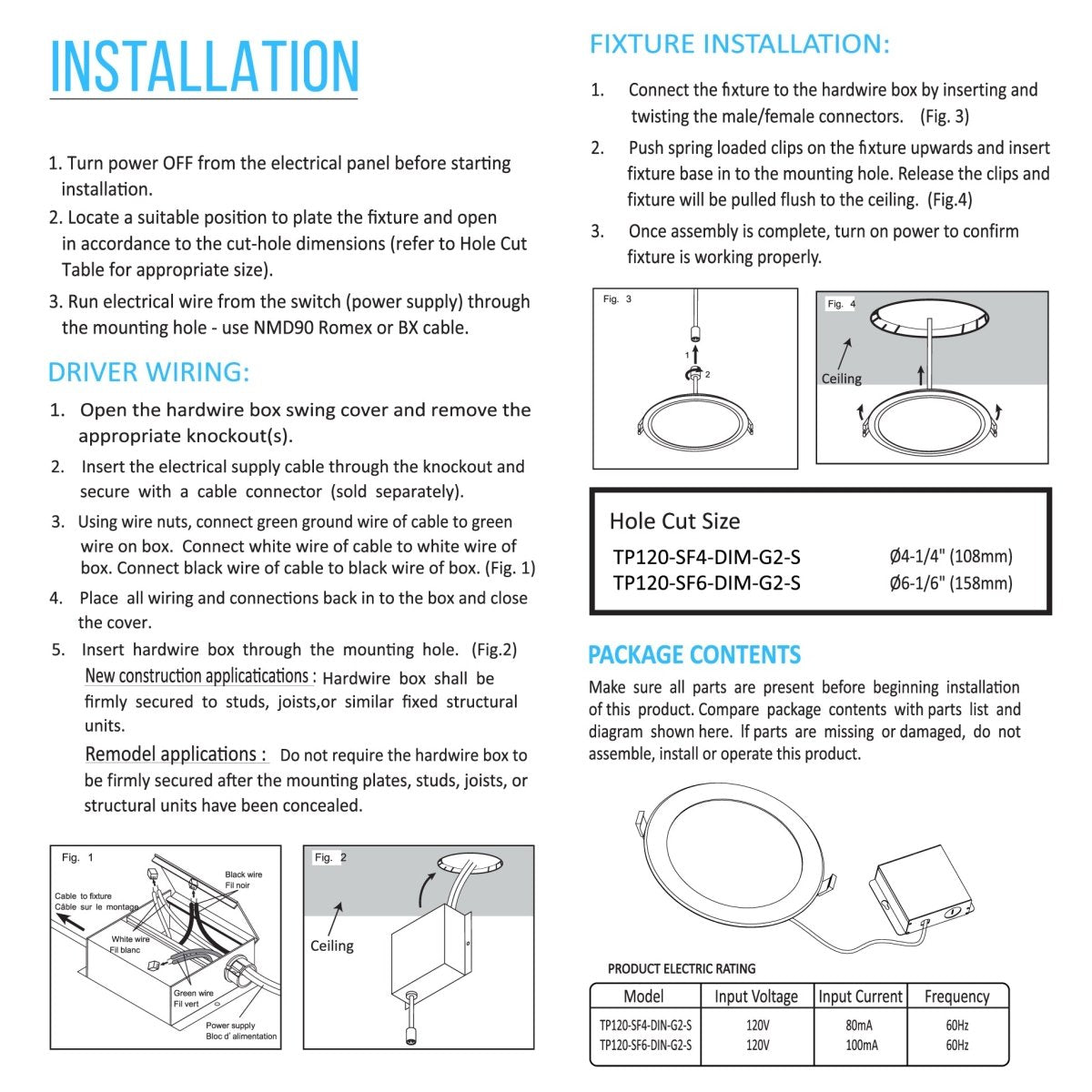 4 Inch Slim LED Recessed Lighting with Junction Box, 9W, 650LM, Damp Location, Dimmable, Recessed Downlights, For Office, Kitchen, Bedroom, Bathroom - LEDMyPlace