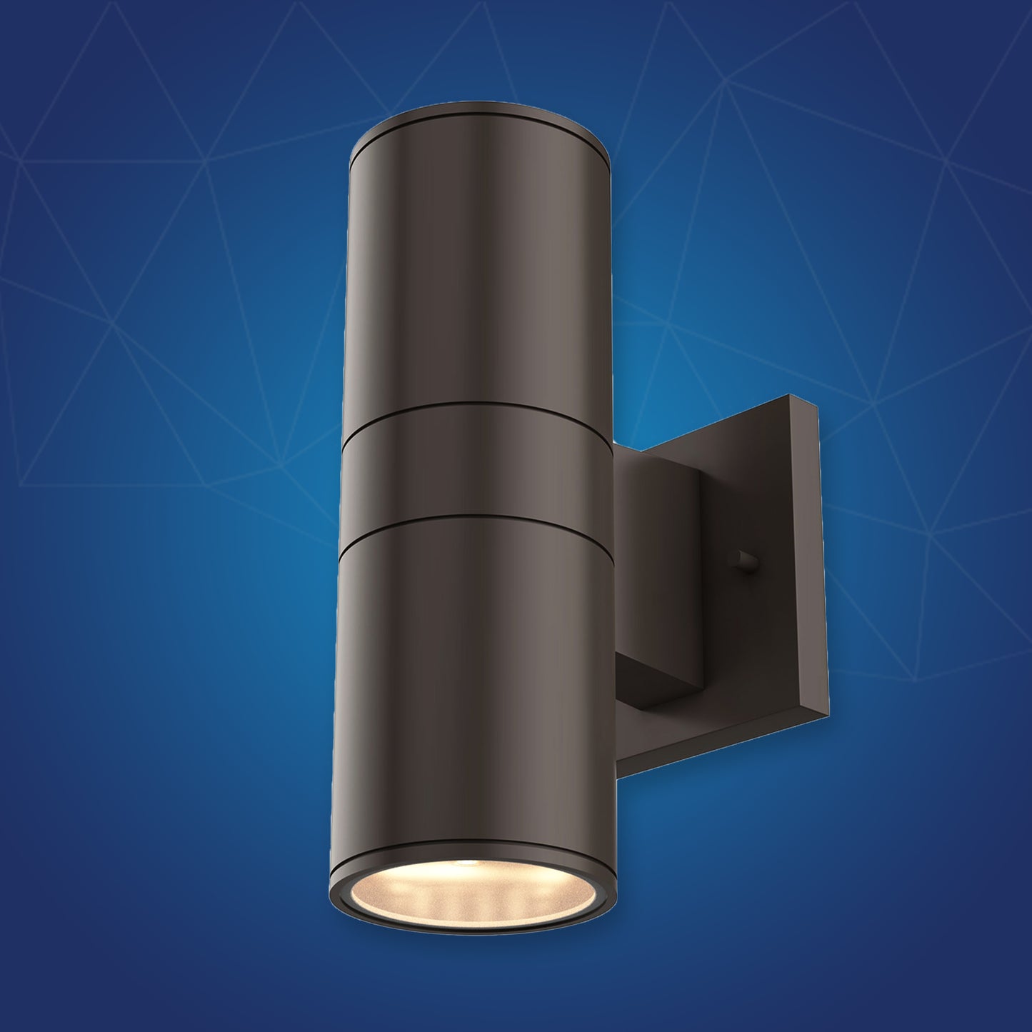 Outdoor LED Up and Down Wall Sconce, Cylinder Outside Lights, 2x36W, AC100- 277V, Double Side (White Light), Exterior Wall Lights