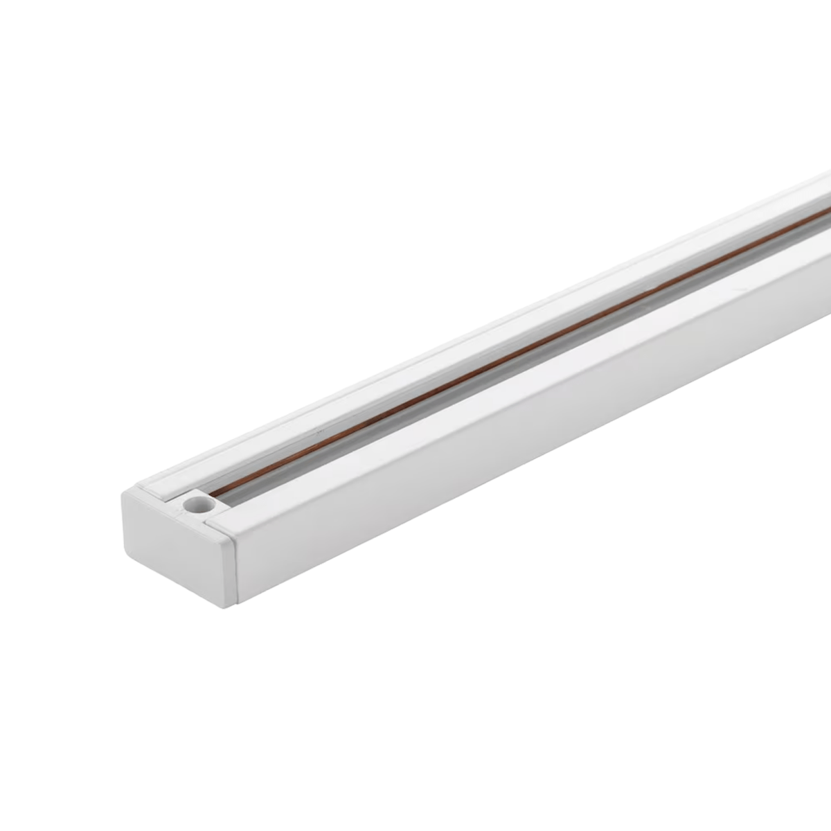 4FT Track Lighting ,Single Circuit 3 - Wire System with End Cap, White Finish with 2438mm Track - LEDMyPlace