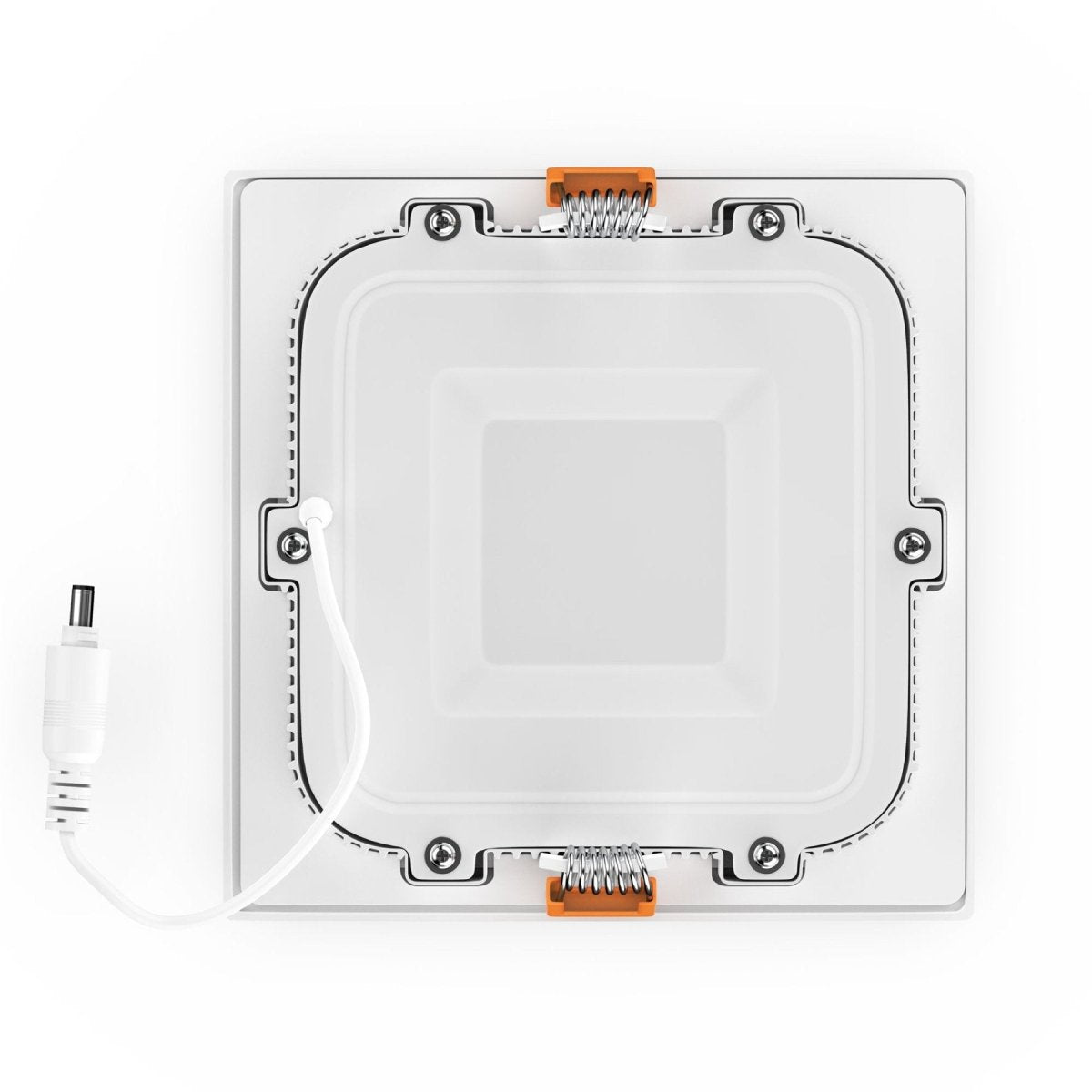 6" 12W LED Slim Panel Recessed Ceiling Light CCT Changeable 2700k/3000K/3500K/4000K/5000K, with Junction Box, Square - LEDMyPlace