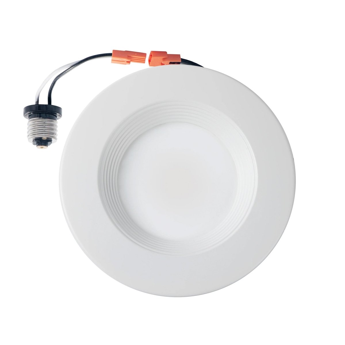 6" LED Downlight Dimmable, 15W, 5CCT Changeable: 2700K/3000K/3500K/4000K/5000K, 120V AC, Baffle Trim, Damp Rated - LEDMyPlace