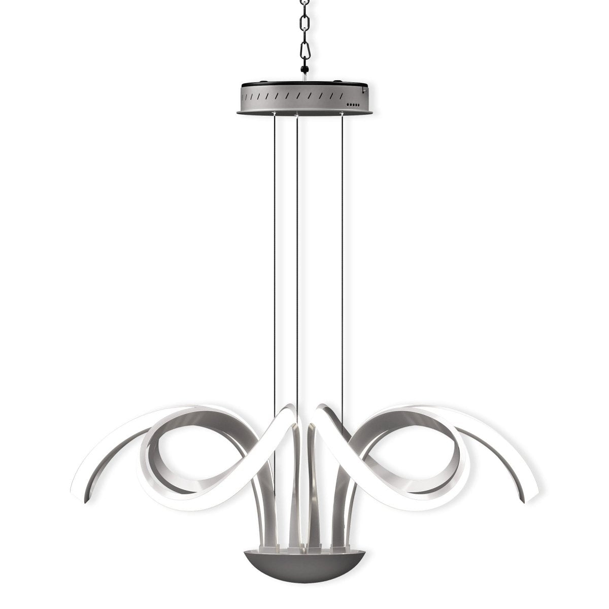 6 - Light 30" Wide Modern/Contemporary Cage LED Chandelier Ceiling Light, 70W, 3000K, 3500LM, Adjustable Height - LEDMyPlace