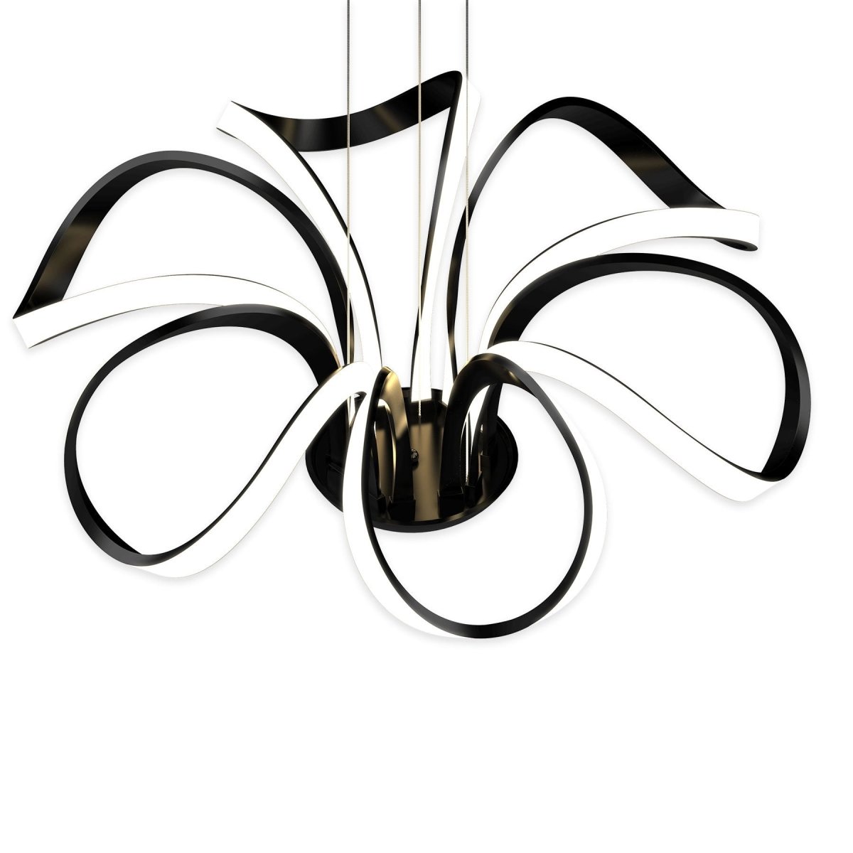 6 - Light 30" Wide Modern/Contemporary Cage LED Chandelier Ceiling Light, 70W, 3000K, 3500LM, Adjustable Height - LEDMyPlace