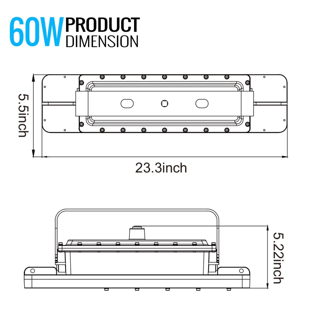 60 Watt 4FT LED Explosion Proof Linear Light, I Series, Non Dimmable, 5000K, 8400LM, AC100 - 277V, IP66, Hazardous Location Lighting Fixtures - LEDMyPlace