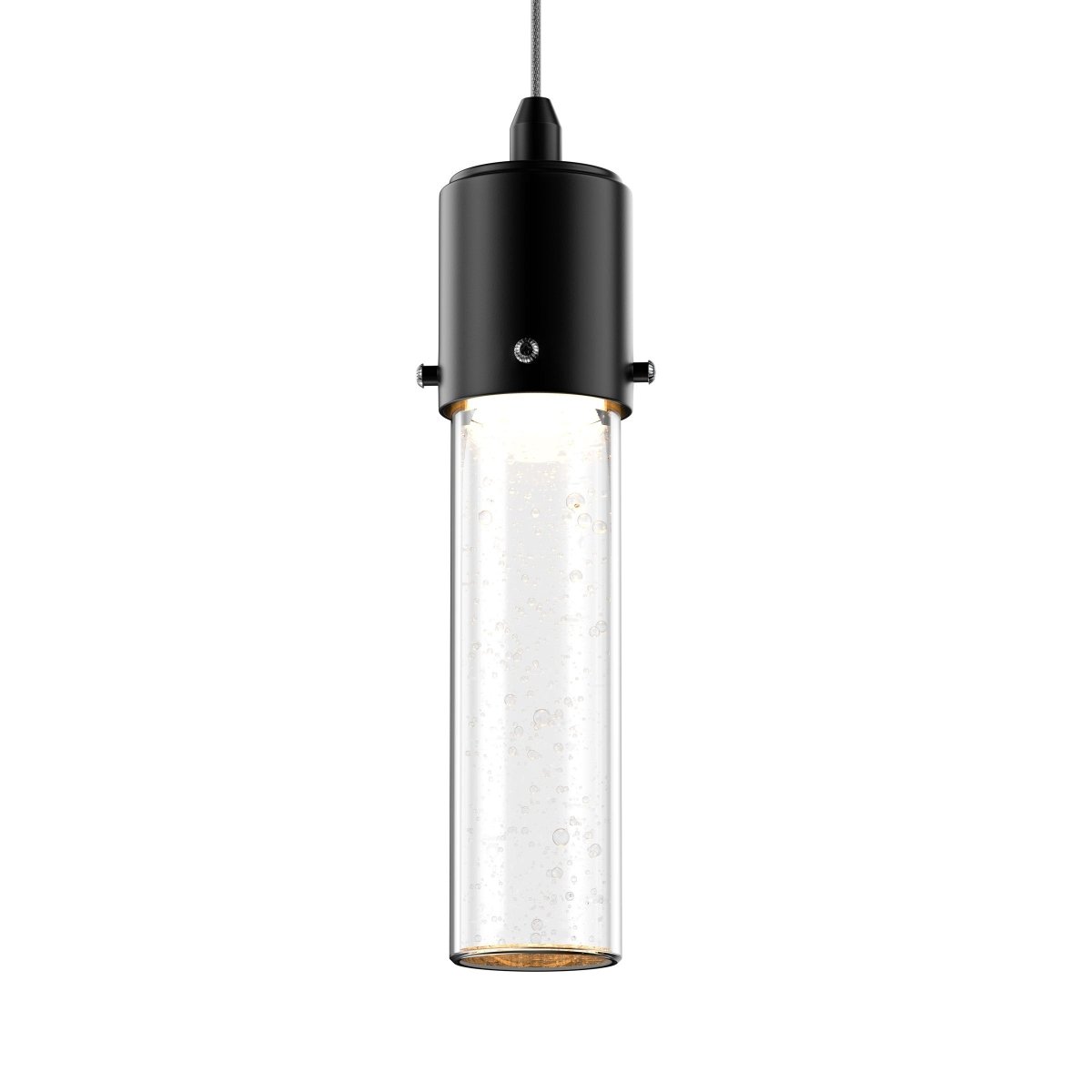 8W Dimmable LED Pendant Ceiling Light, 3000K (Warm White), Seedy Glass Shade, Dimmable, 400 Lumens, ETL Listed - LEDMyPlace