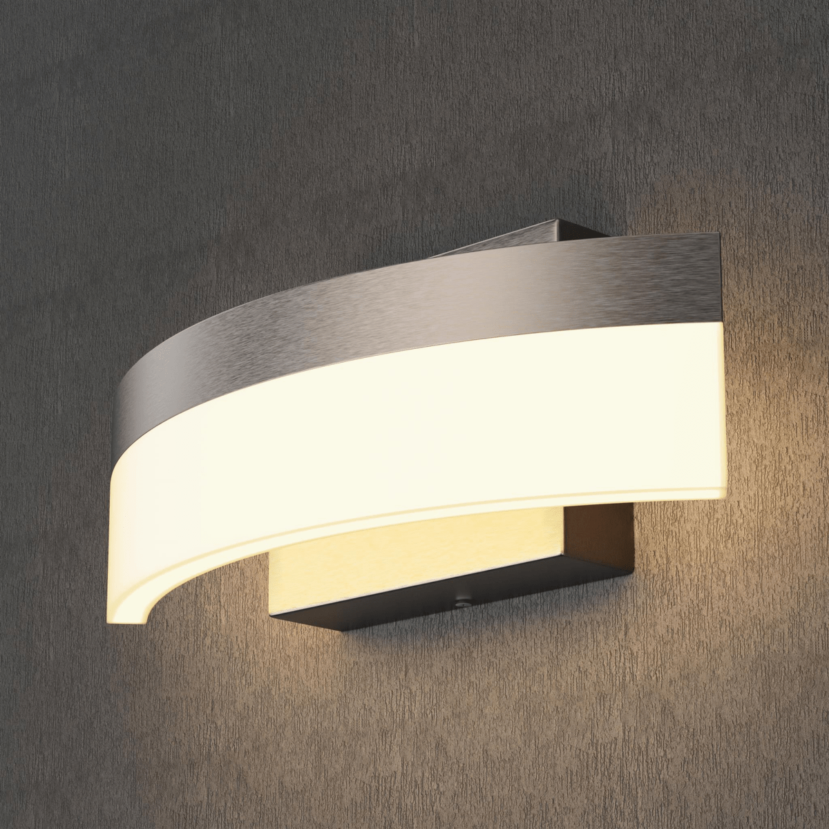 9W LED Wall Sconce Light, 3000K Warm White 500LM 120V Brushed Nickel Finish, ETL Listed, Dimmable, Hallway Light Fixtures - LEDMyPlace