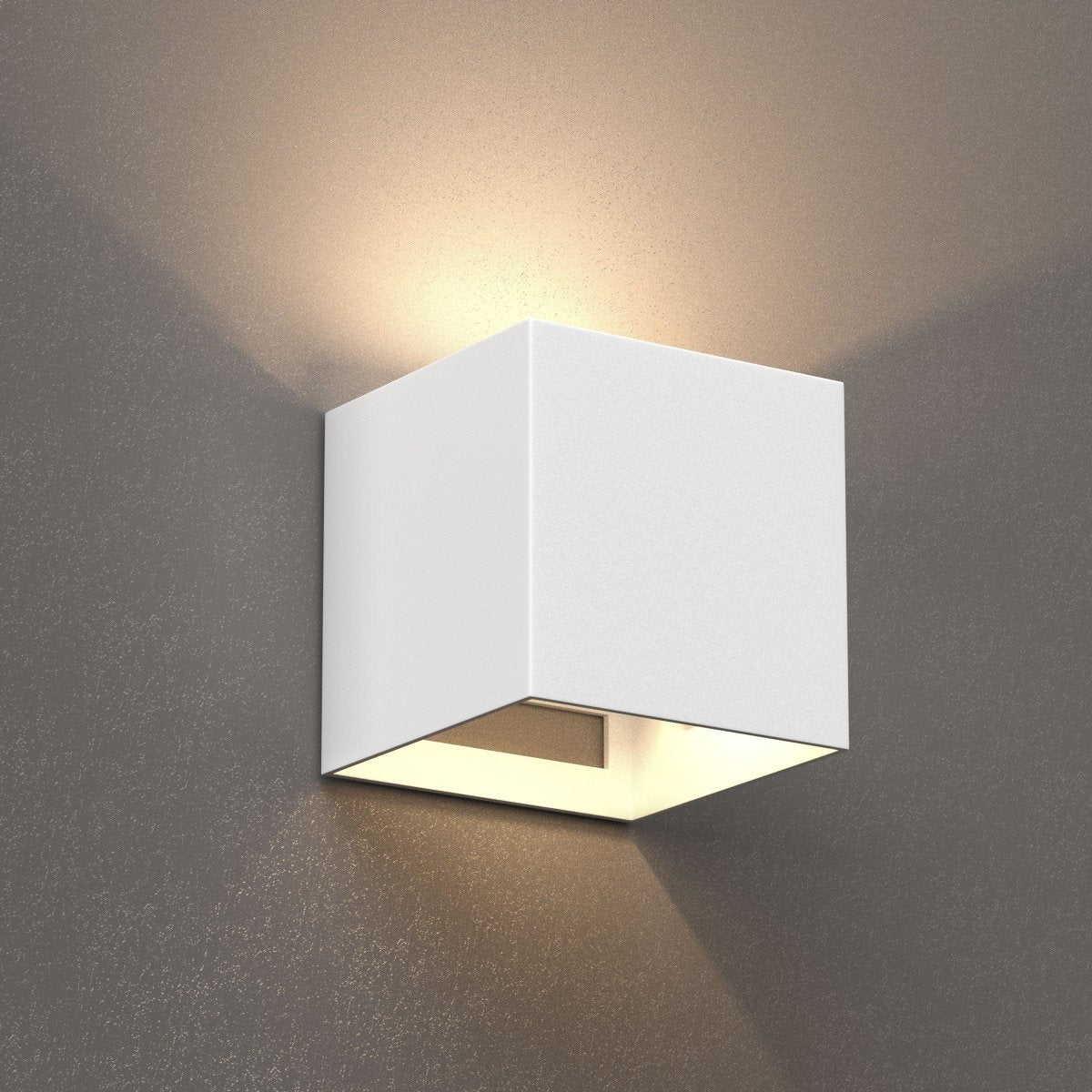 9W Square Shape LED Wall Sconce, 3000K Warm White, 500LM, Clear Glass, Wall Mount, 120V Triac Dimmable ETL Damp Location - LEDMyPlace